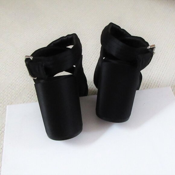 sz 7 new SOL SANA Gabby satin leather heels sandals - Picture 11 of 12